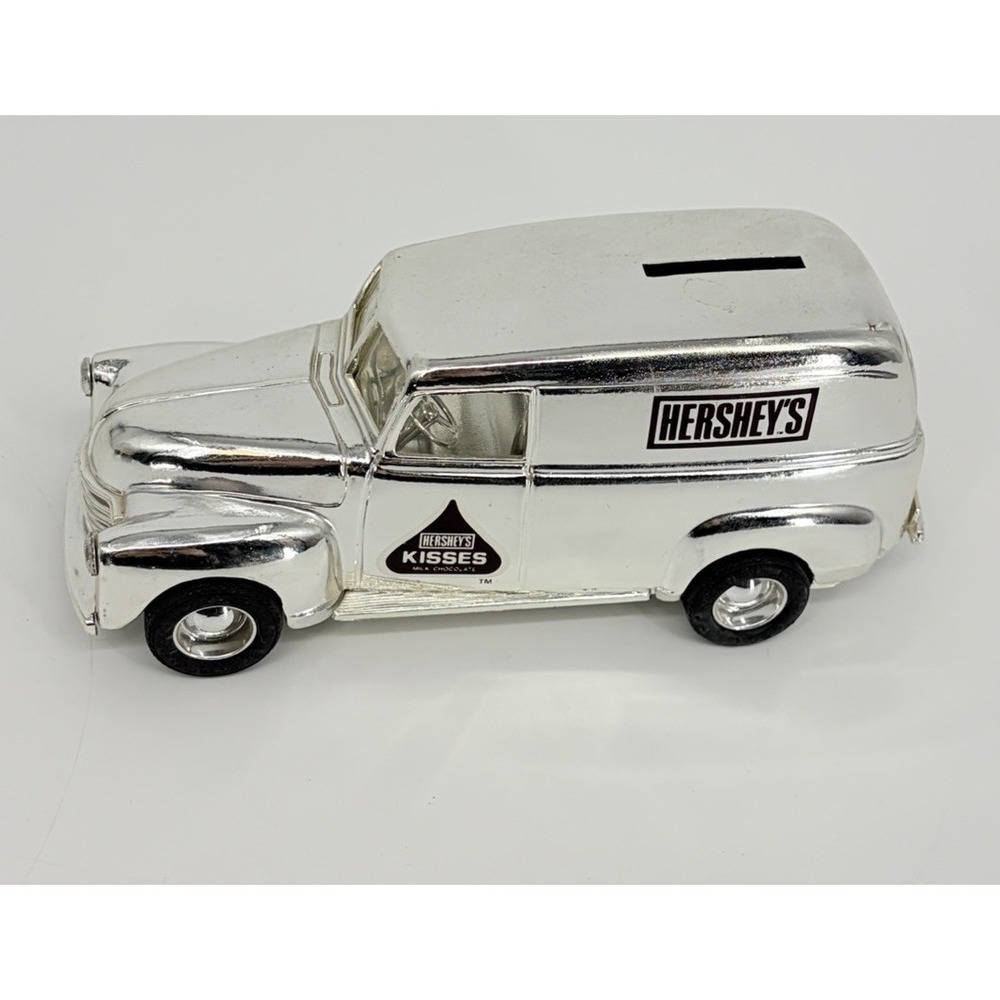 Ertl 1:25 Hershey's Kisses Chrome Plated 1950 Chevrolet Panel Van Bank with Key